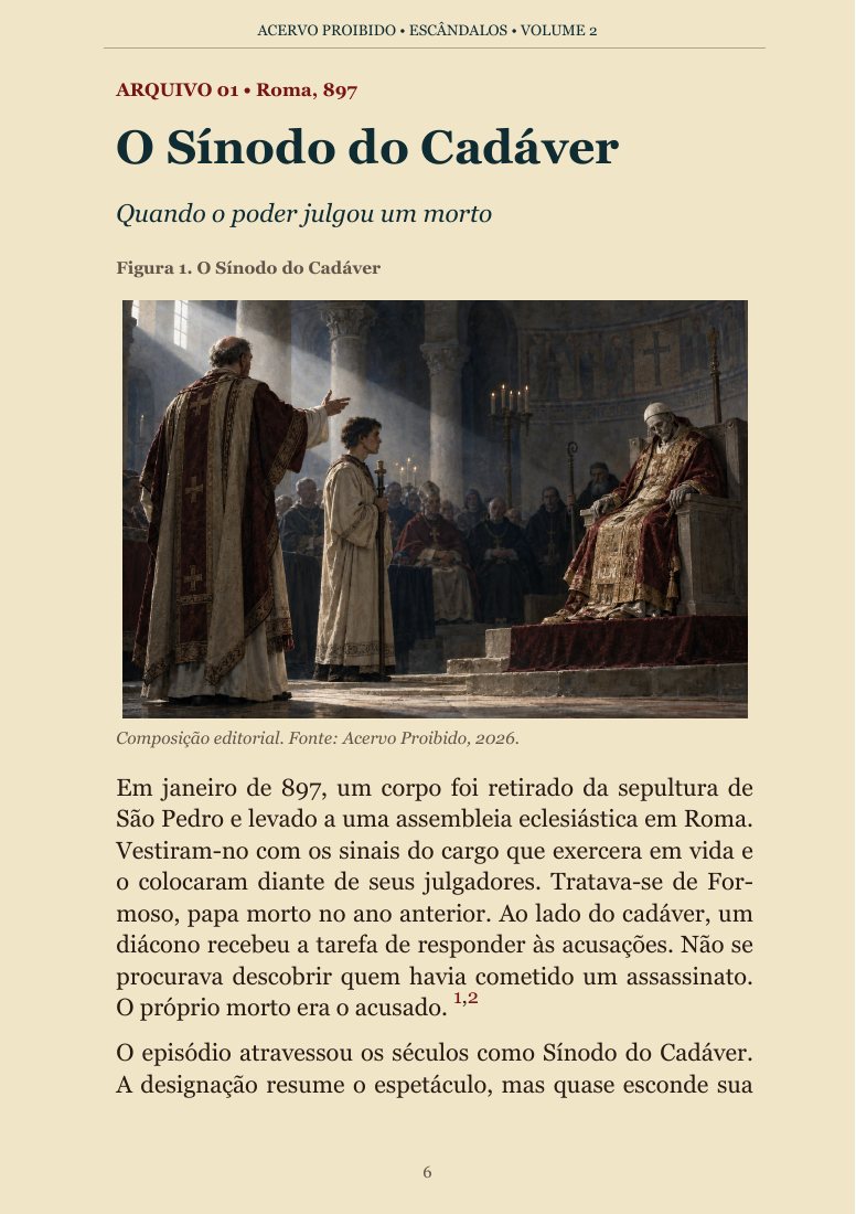 Página real do Sínodo do Cadáver